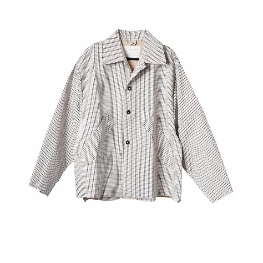 NEW CAMIEL FORTGENS men's short mac coat in check